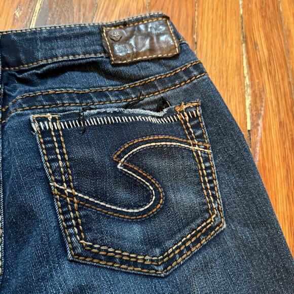 Silver Women's Jeans Aiko Bootcut Medium Blue Fade Wash 29x31 Western Cowboy - Picture 8 of 10